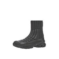 Bottines matelassées en cuir d'agneau - Black
