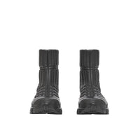 Bottines matelassées en cuir d'agneau - Black