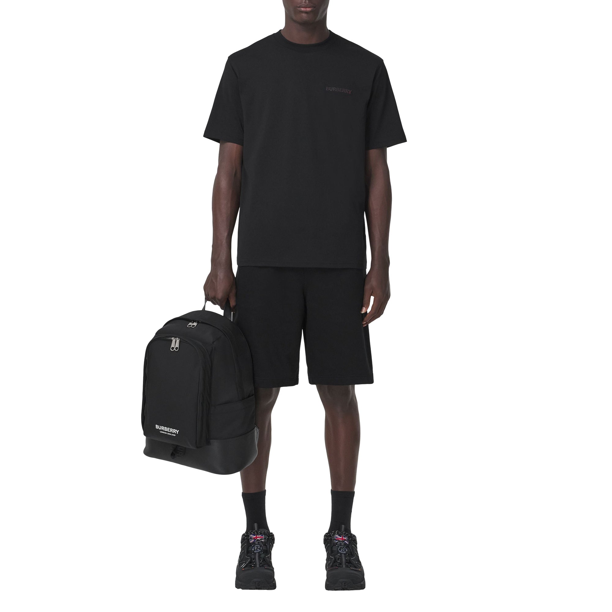 T-shirt en coton à logo - Black