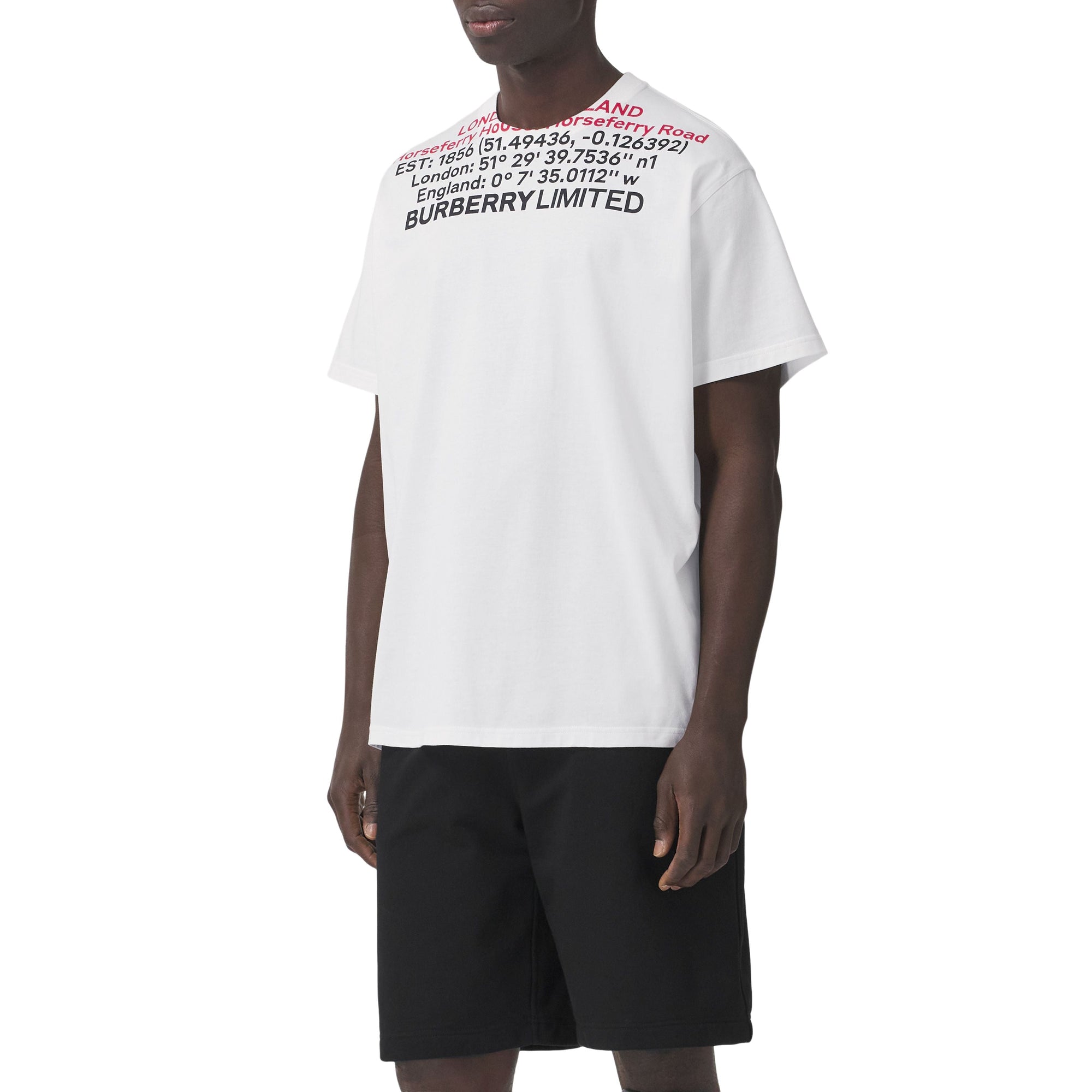 T-shirt oversize en coton à coordonnées - White
