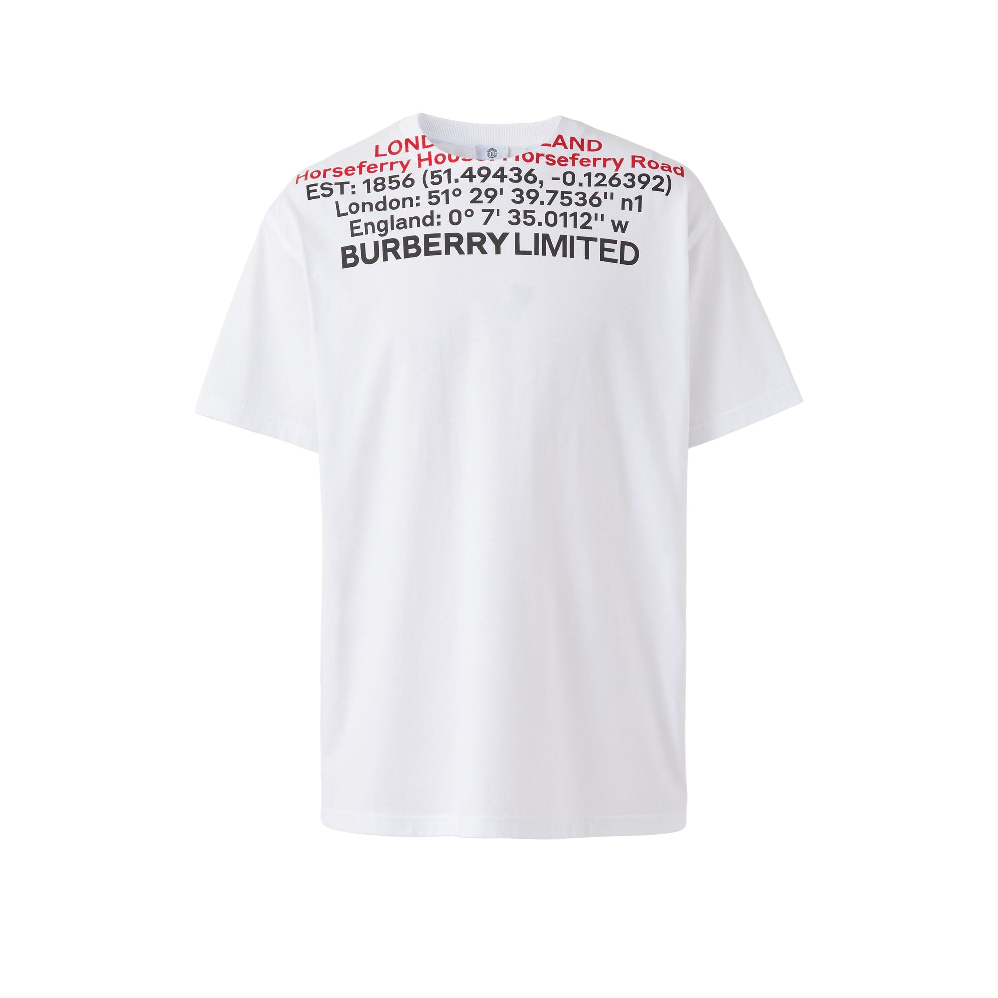 T-shirt oversize en coton à coordonnées - White