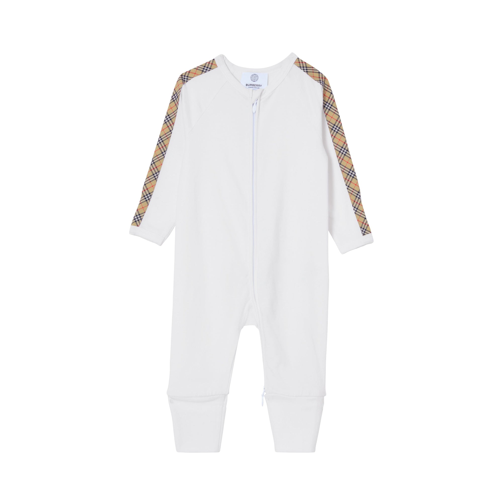 Coffret cadeau pour bébé à carreaux en trois pièces - White