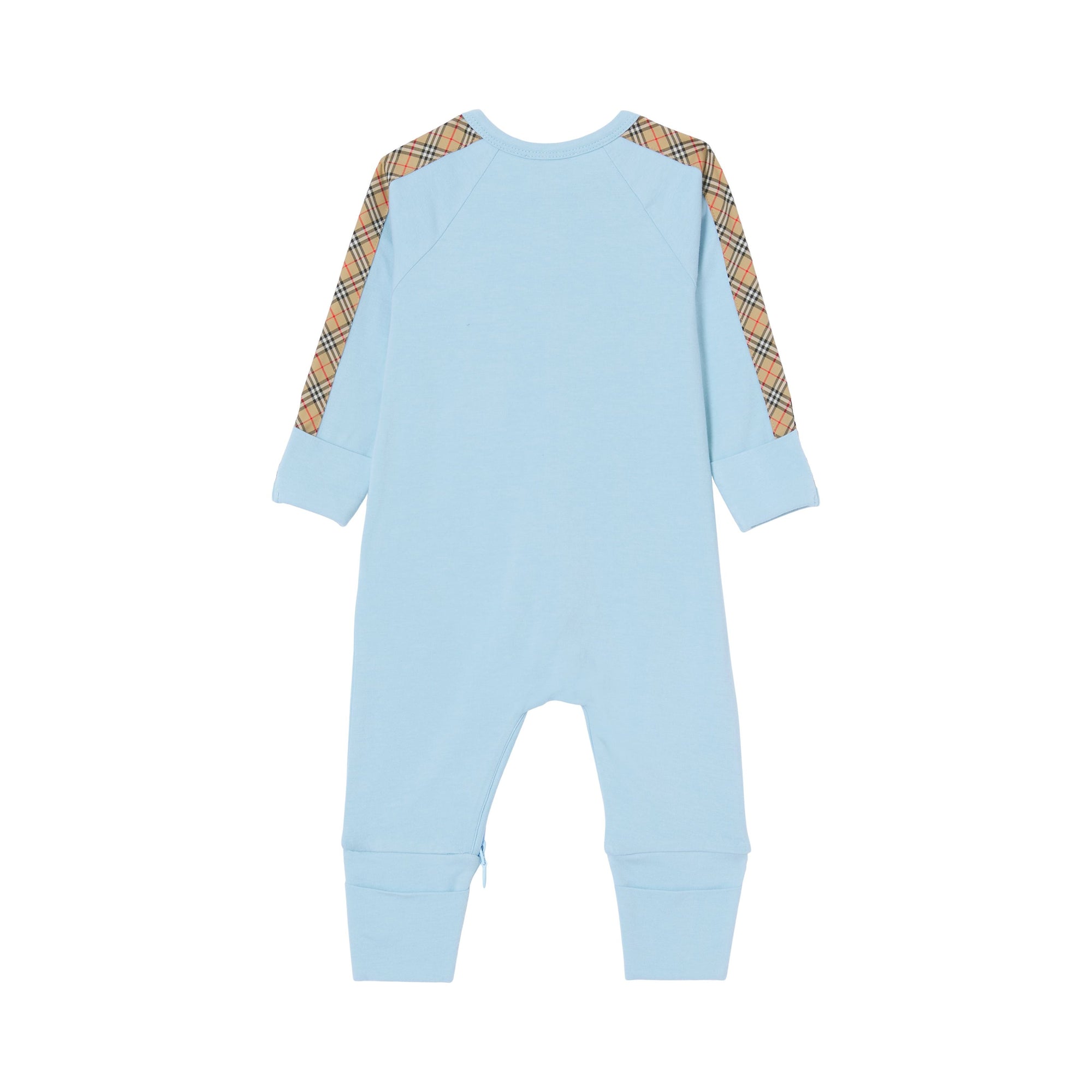 Coffret cadeau pour bébé à carreaux en trois pièces - Powdered Blue
