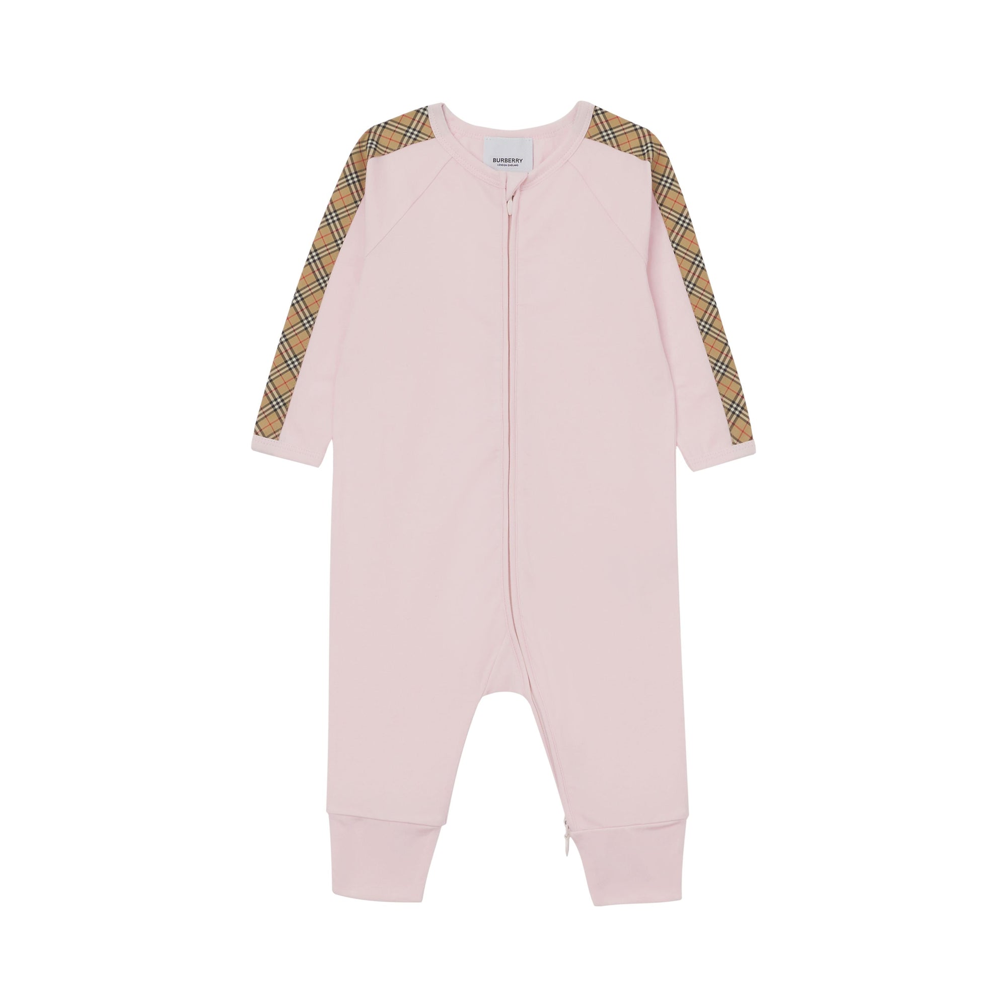 Coffret cadeau pour bébé à carreaux en trois pièces - Alabaster Pink