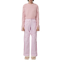 Pull court en cachemire mélangé à torsades - Pale Candy Pink