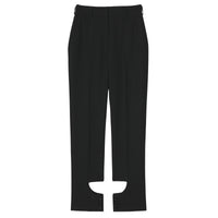 Pantalon tailleur sur mesure en laine - Black