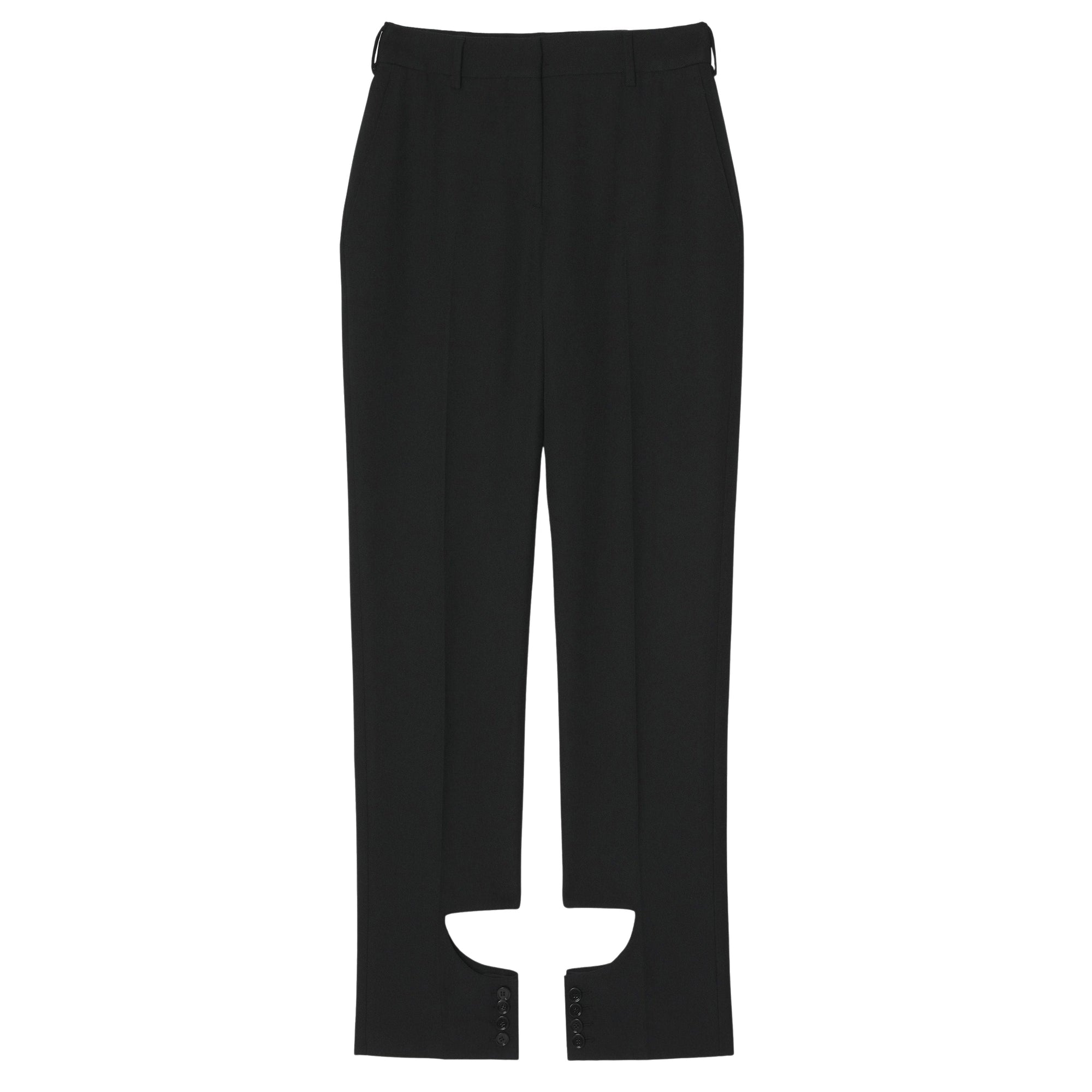 Pantalon tailleur sur mesure en laine - Black