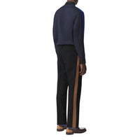 Pantalon de costume en laine et coton - Black