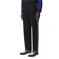 Pantalon de costume en laine et coton - Black