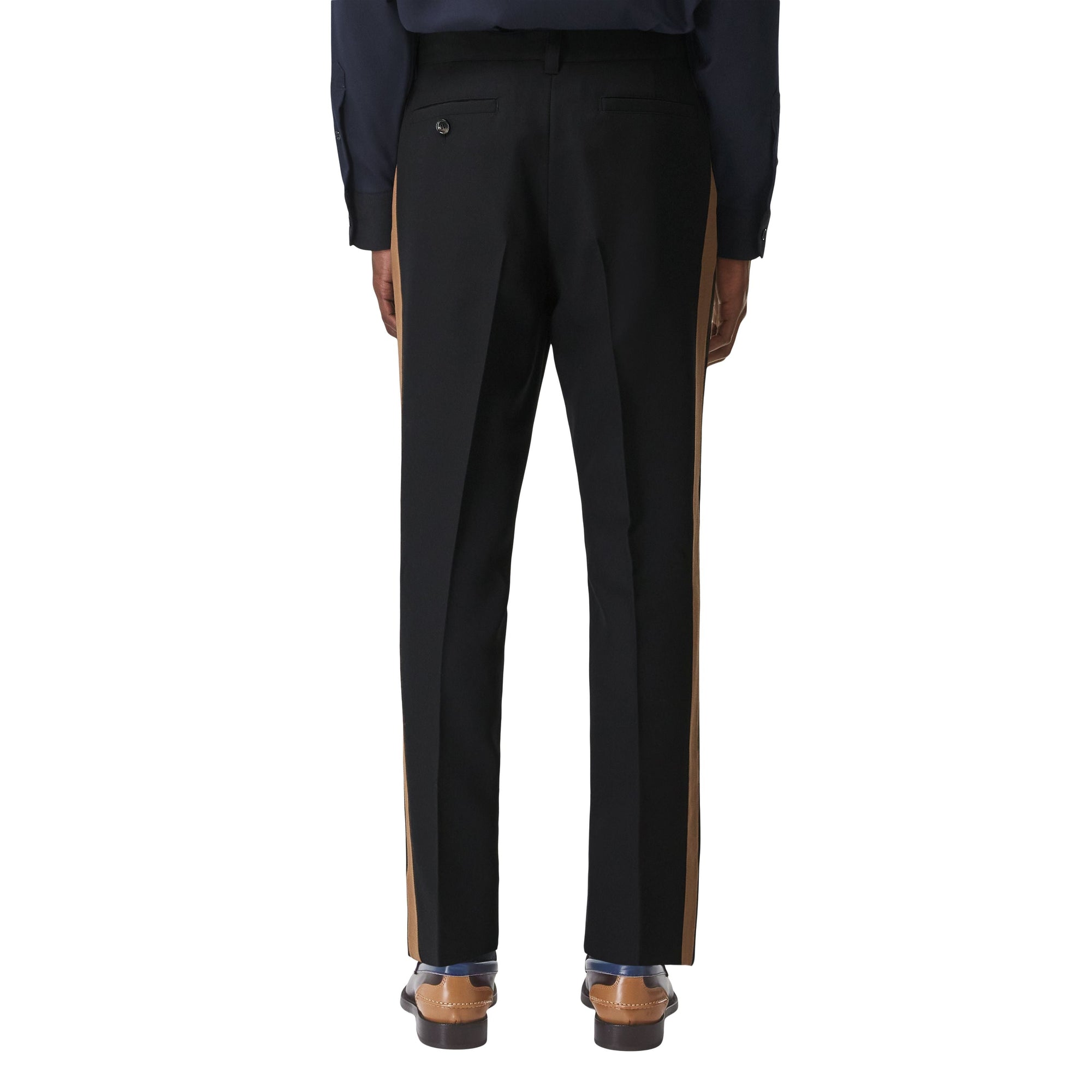 Pantalon de costume en laine et coton - Black