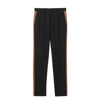 Pantalon de costume en laine et coton - Black
