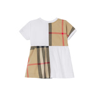 Robe et bloomer à motif check - White