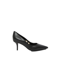 Escarpins à bout pointu en cuir à œillets - Black