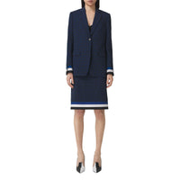 Veste tailleur en laine mélangée Monogram - Deep Royal Blue