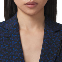 Veste tailleur en laine mélangée Monogram - Deep Royal Blue