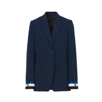 Veste tailleur en laine mélangée monogramme - Deep Royal Blue
