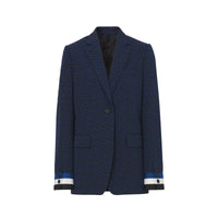 Veste tailleur en laine mélangée Monogram - Deep Royal Blue