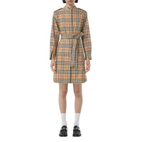 Robe chemise ceinturée à motif Vintage check - Archive Beige Check