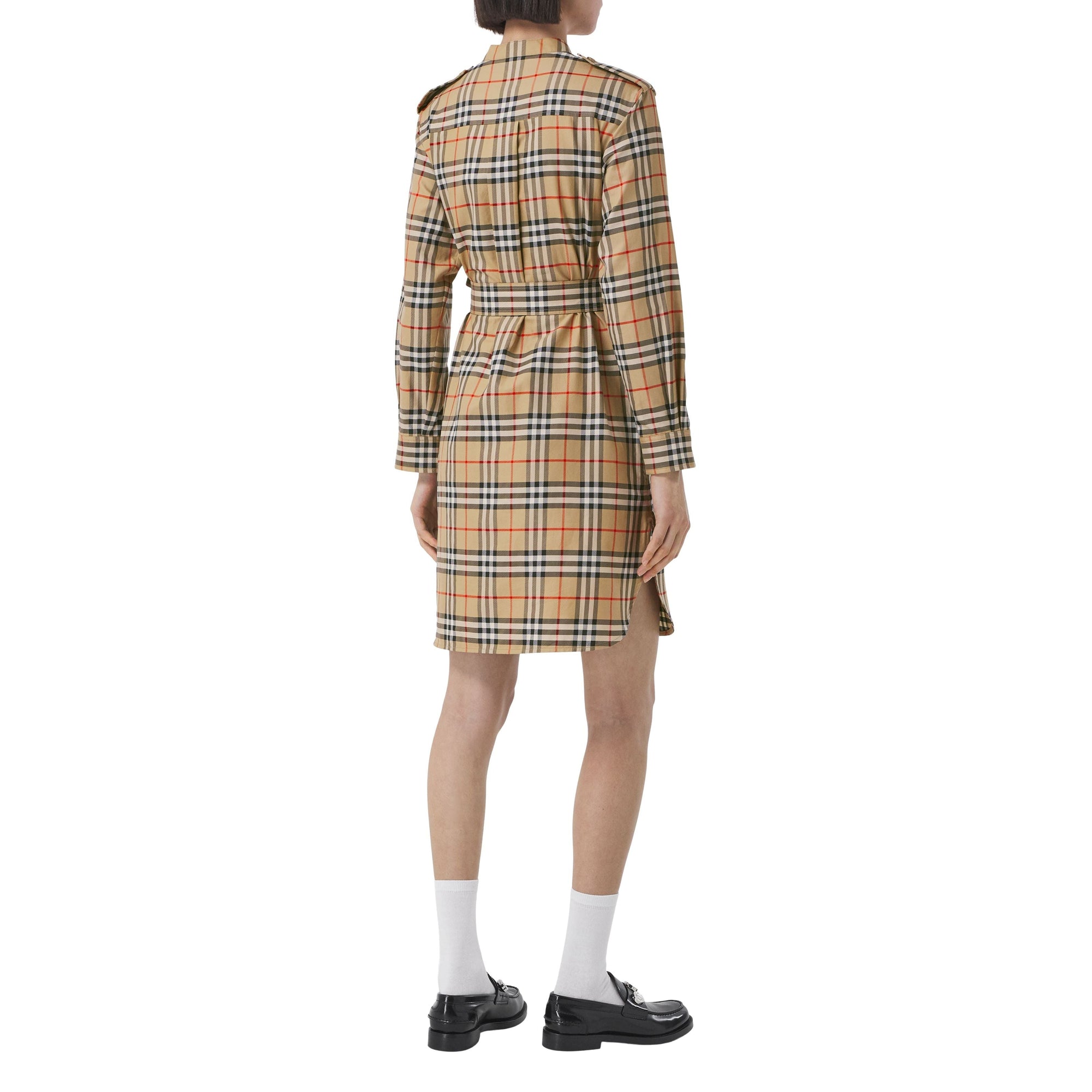 Robe chemise ceinturée à motif Vintage Check - Archive Beige Check