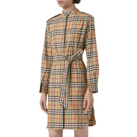 Robe chemise ceinturée à motif Vintage Check - Archive Beige Check