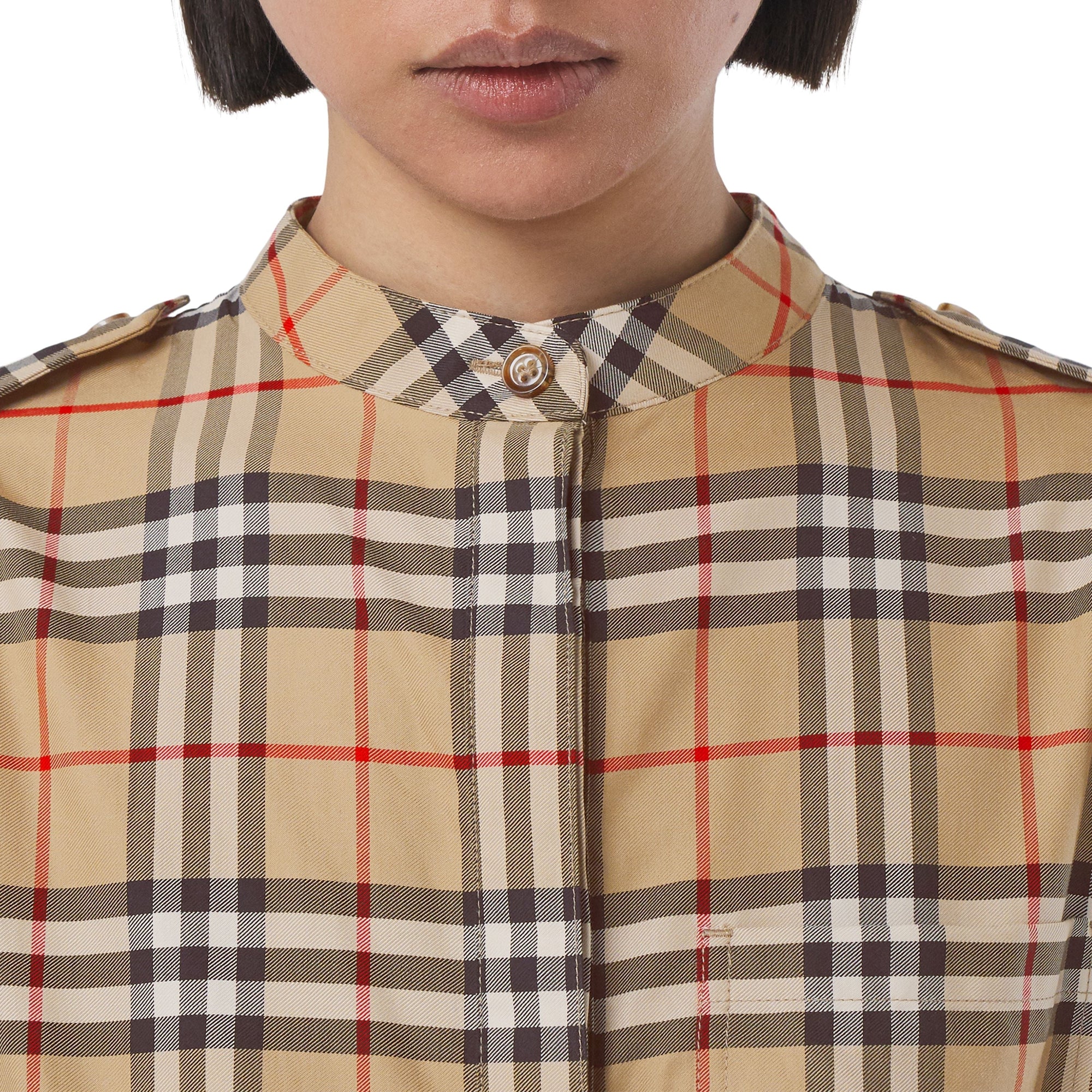 Robe chemise ceinturée à motif Vintage Check - Archive Beige Check