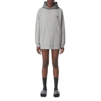 Hoodie oversize en coton Monogram - Pale Grey Melange