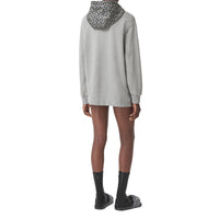 Hoodie oversize en coton Monogram - Pale Grey Melange