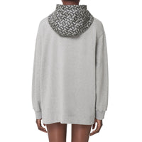 Hoodie oversize en coton Monogram - Pale Grey Melange