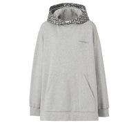 Hoodie oversize en coton Monogram - Pale Grey Melange