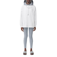 Hoodie oversize en coton Monogram - White