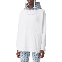 Hoodie oversize en coton Monogram - White