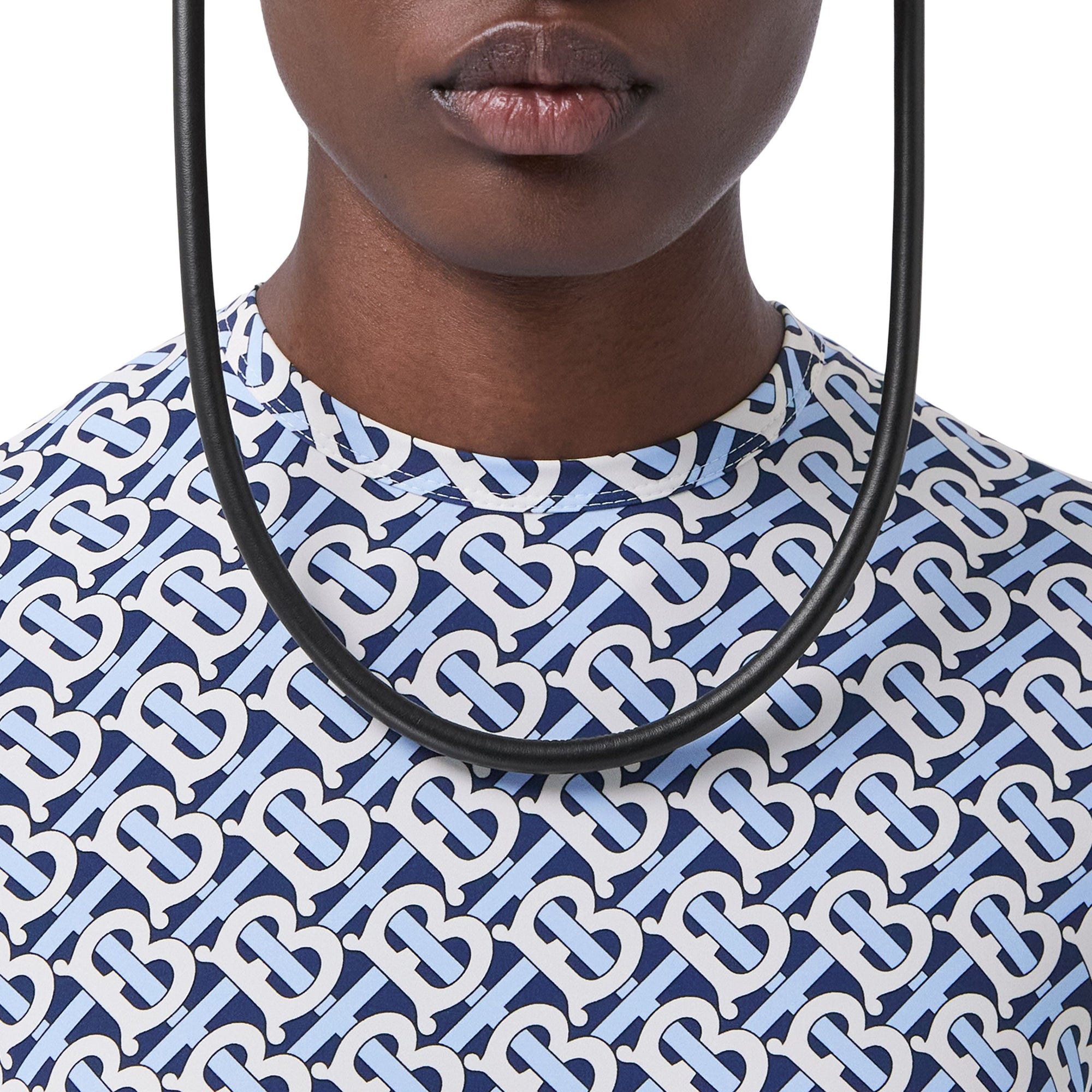 Body en jersey stretch Monogram - Cobalt Blue