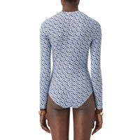 Body en jersey stretch Monogram - Cobalt Blue