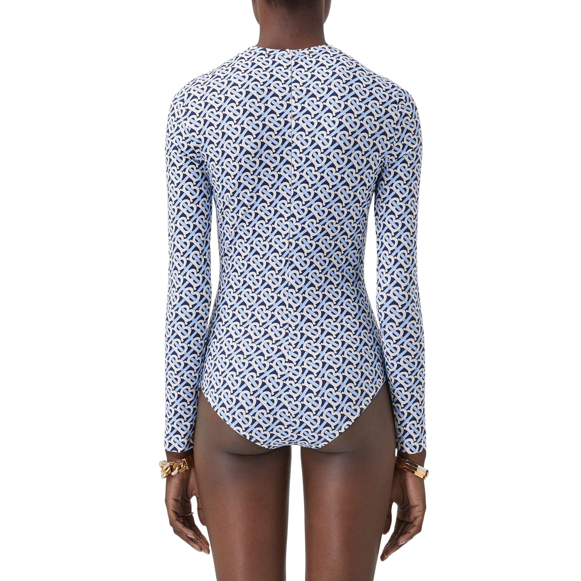 Body en jersey stretch Monogram - Cobalt Blue