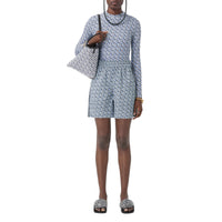 Body en jersey stretch Monogram - Cobalt Blue