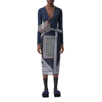 Body à col en V en jersey stretch Monogram - Deep Royal Blue