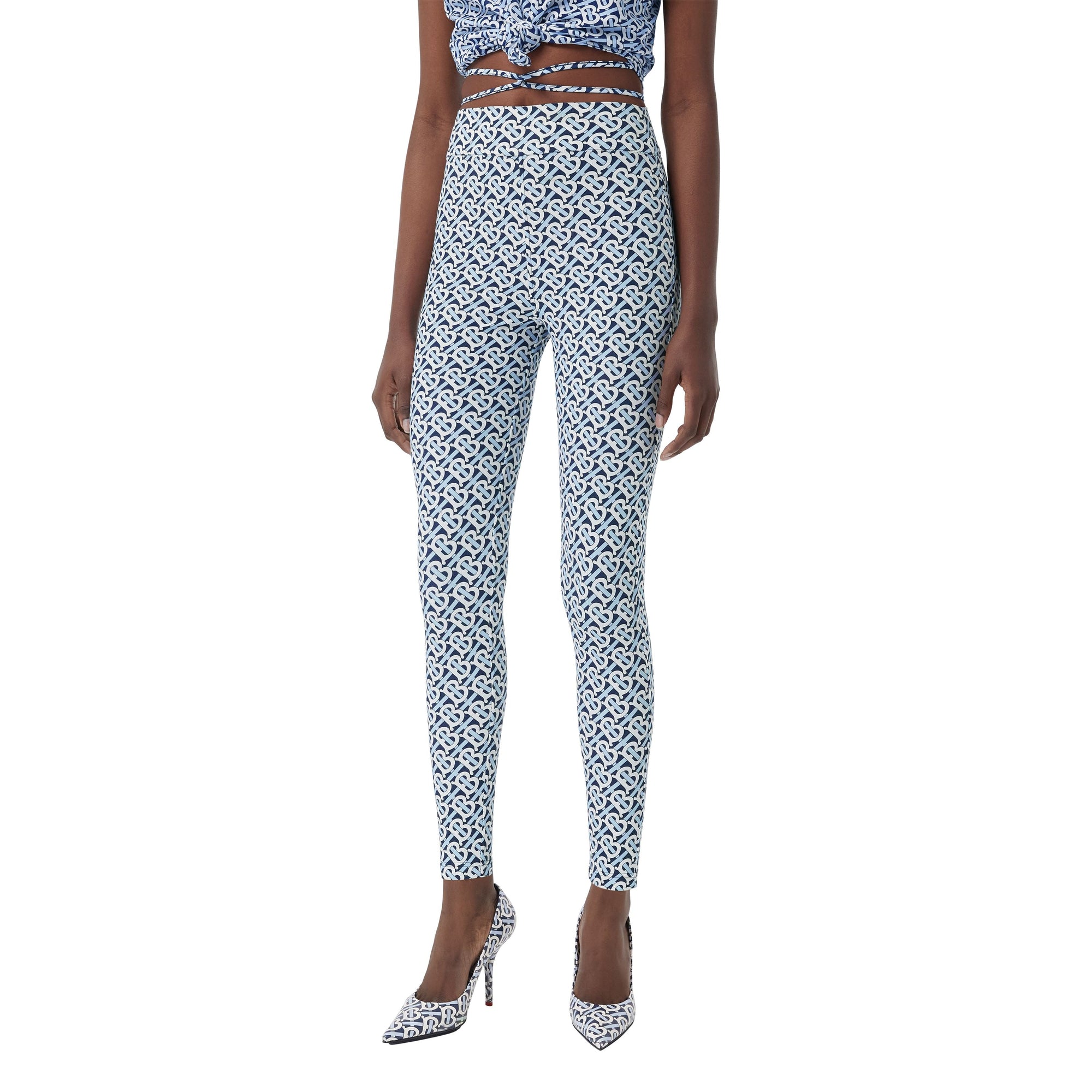 Legging en jersey stretch Monogram - Cobalt Blue