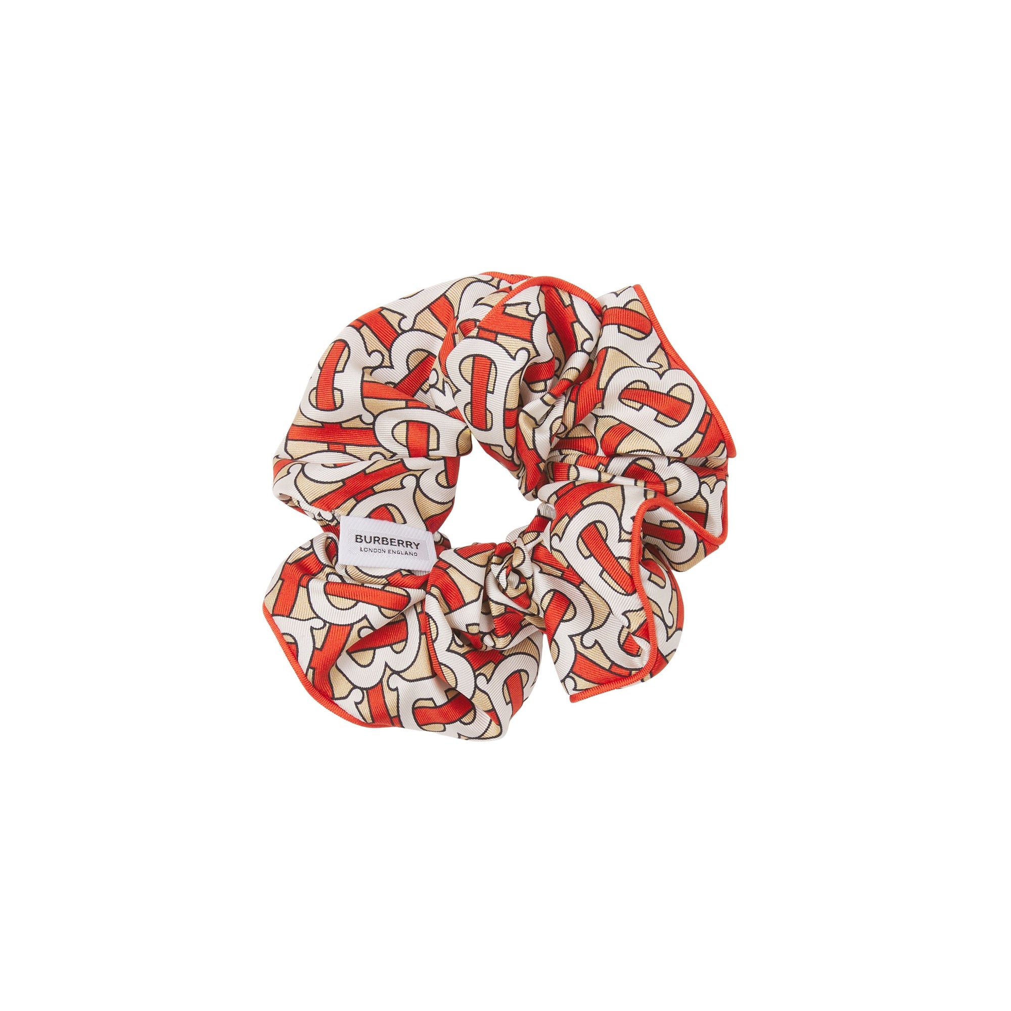 Chouchou en sergé de soie Monogram - Vermillion