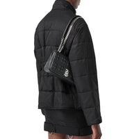 Petit sac Lola matelassé en cuir d'agneau - Black