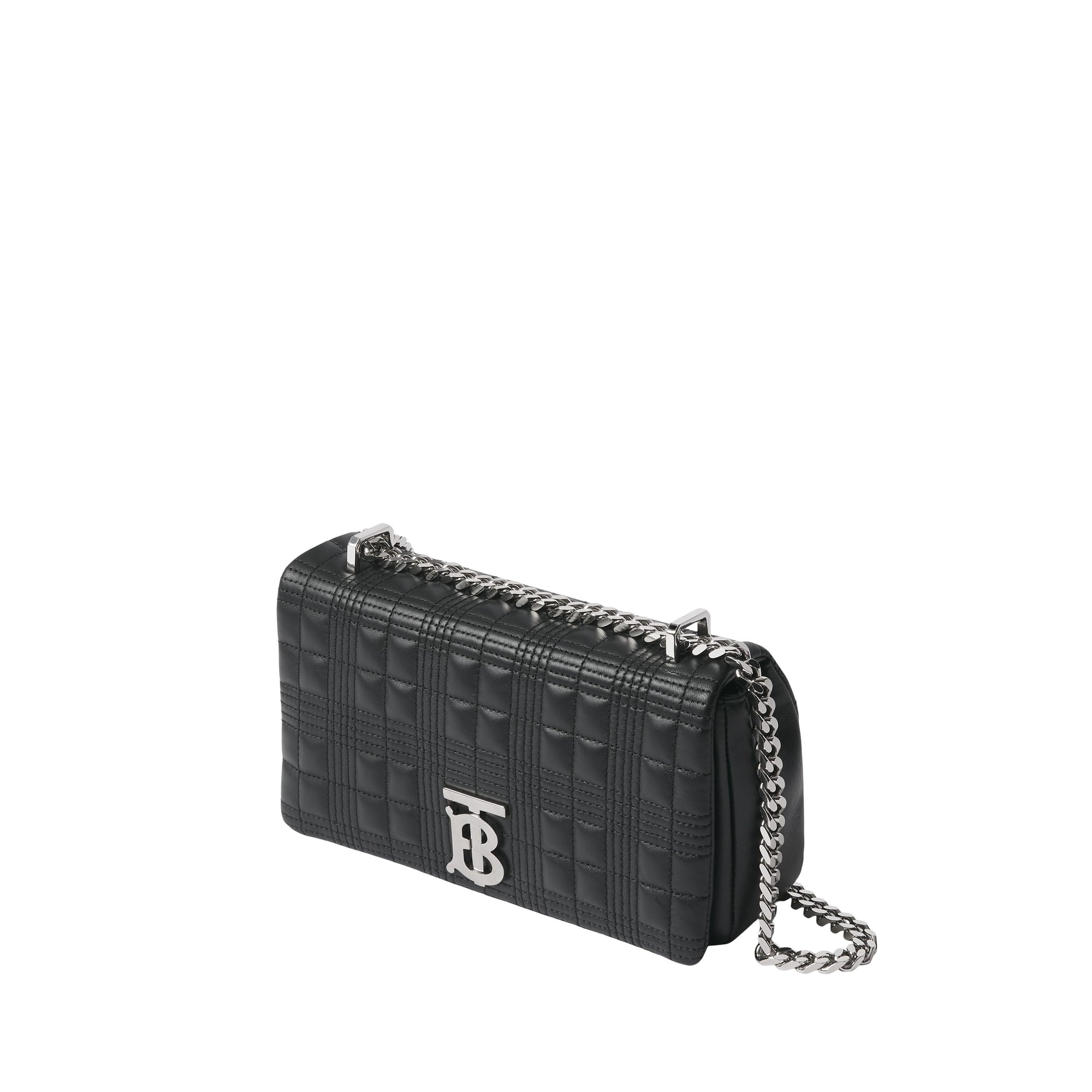 Petit sac Lola matelassé en cuir d'agneau - Black
