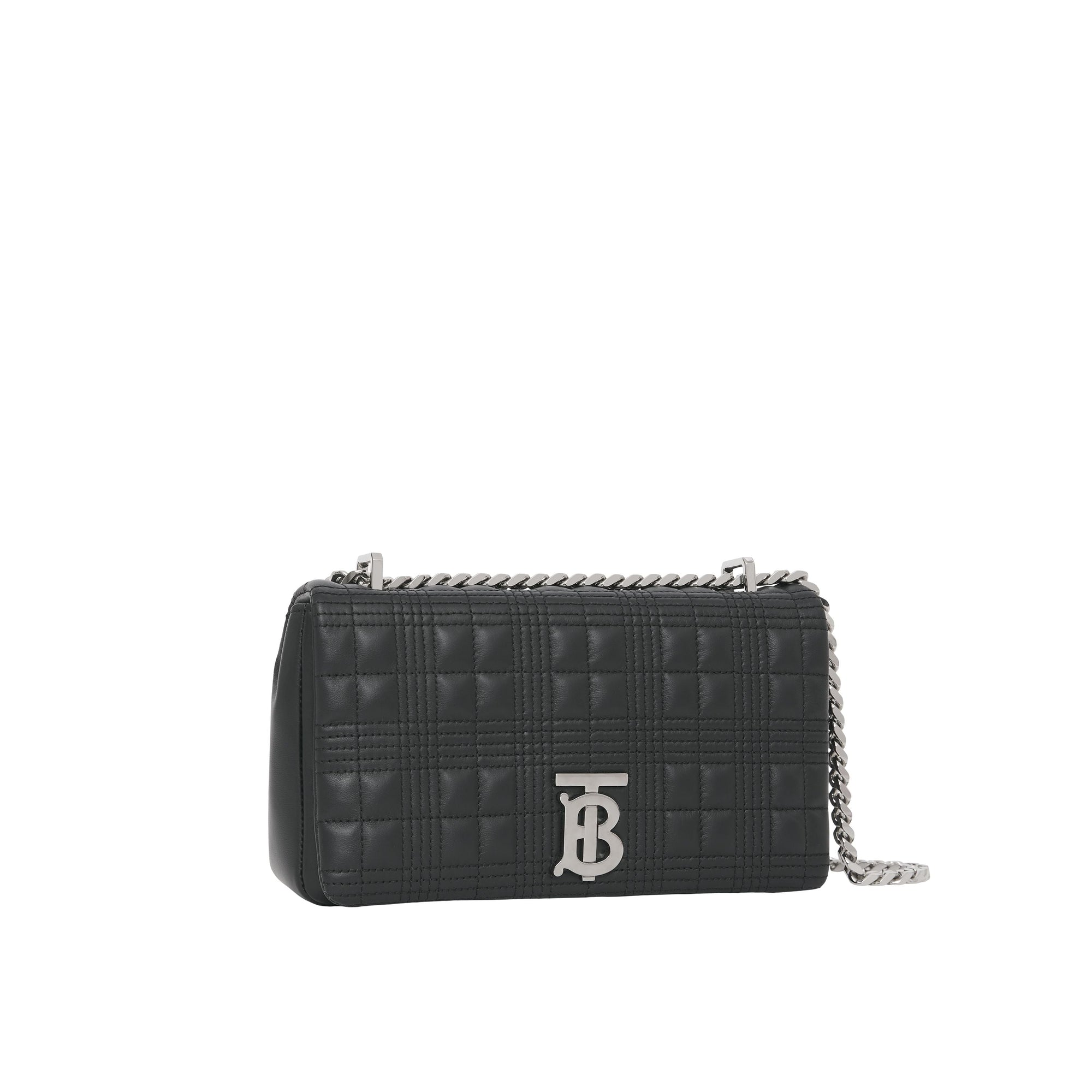 Petit sac Lola matelassé en cuir d'agneau - Black