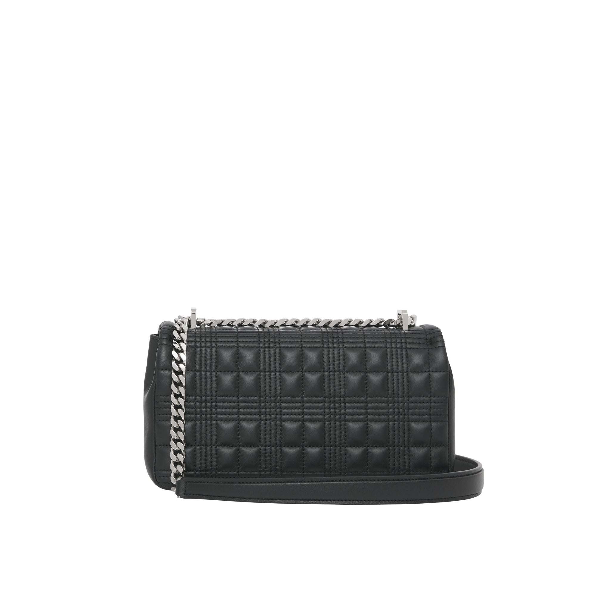 Petit sac Lola matelassé en cuir d'agneau - Black