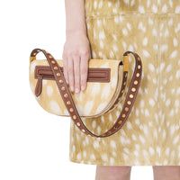 Petit sac Olympia en poil de veau à imprimé daim - Beige