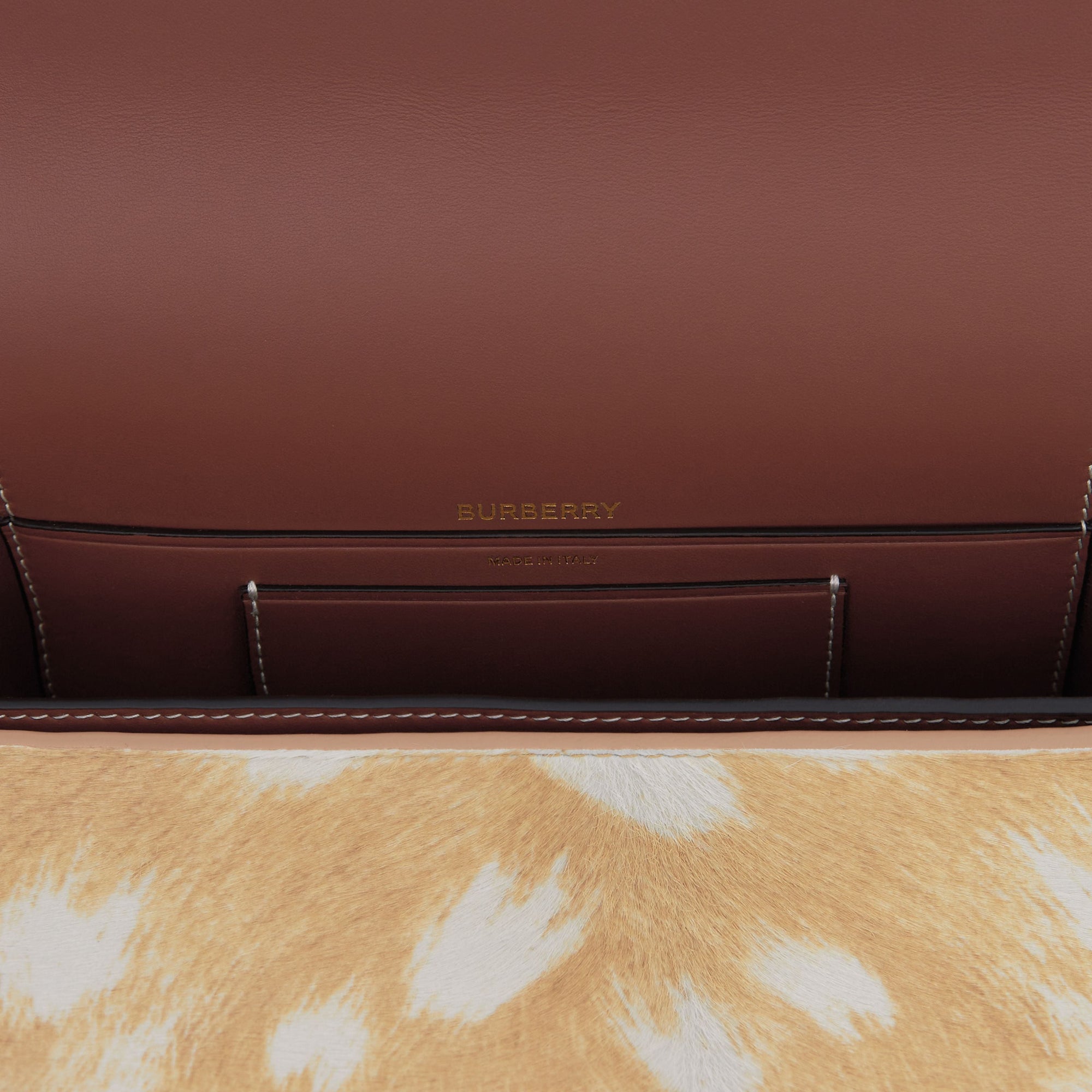 Petit sac Olympia en poil de veau à imprimé daim - Beige