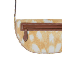 Petit sac Olympia en poil de veau à imprimé daim - Beige