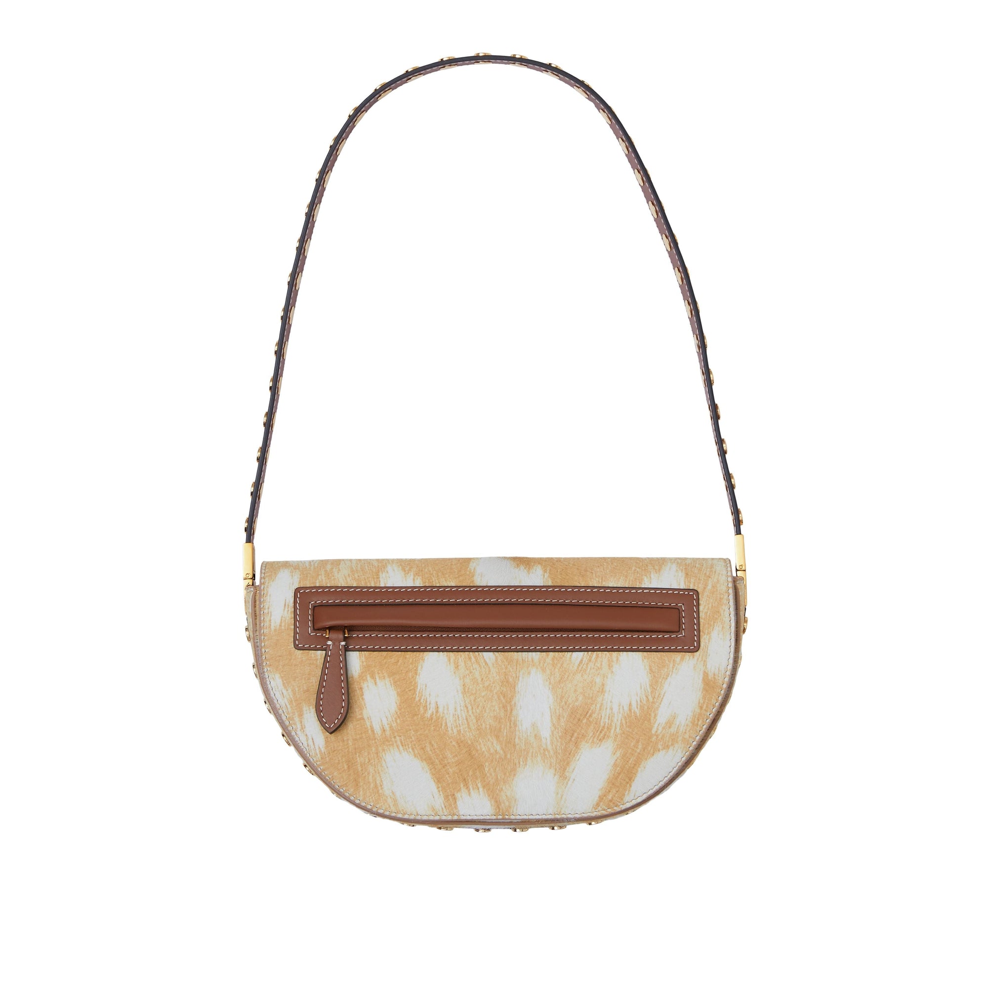 Petit sac Olympia en poil de veau à imprimé daim - Beige