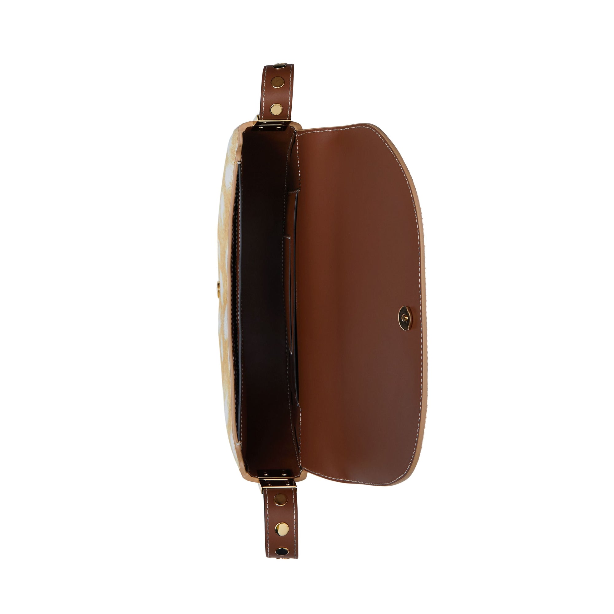Petit sac Olympia en poil de veau à imprimé daim - Beige
