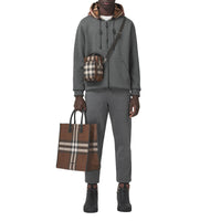 Cabas Denny à motif check - Dark Birch Brown