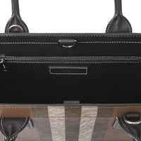 Cabas Denny à motif check - Dark Birch Brown
