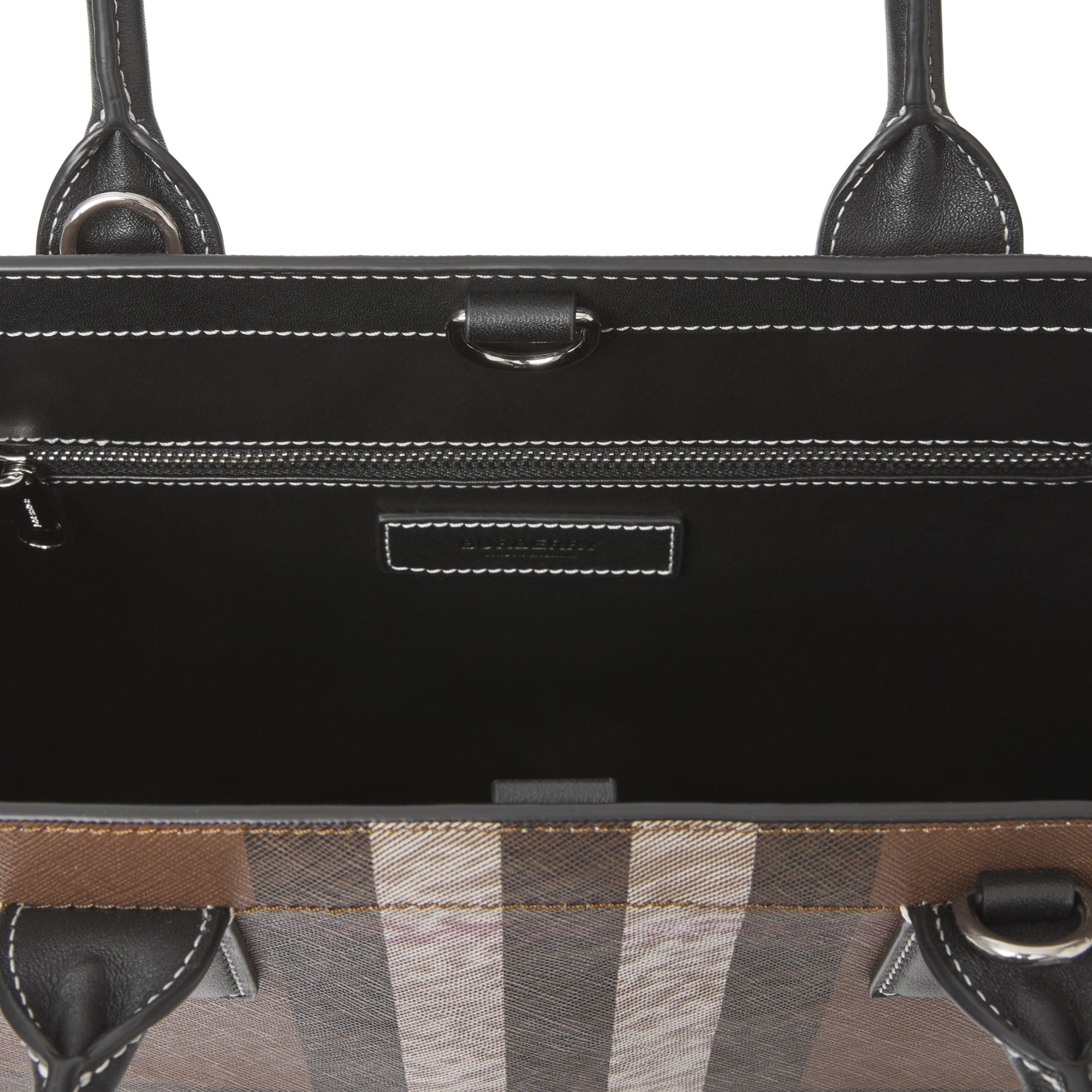 Cabas Denny à motif check - Dark Birch Brown